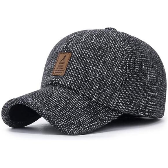 Winter warm baseball cap men adjustable hat with earflaps outdoor cold weather - Picture 3 of 8